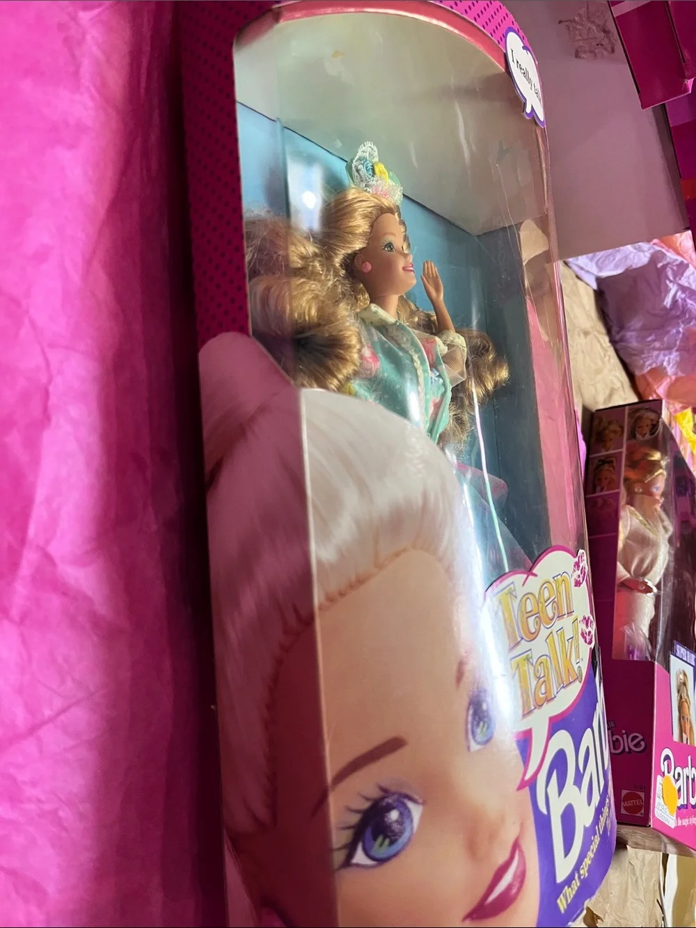 vintage 1991 Teen Talk Barbie (#5745) by Mattel NRFB